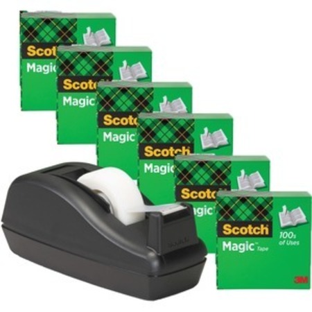 SCOTCH Dispenser, Tape, Deluxe, 6Roll MMM810C40BK